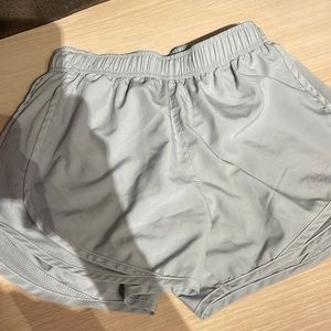Nike, dry fit running shorts, size extra small, color light gray